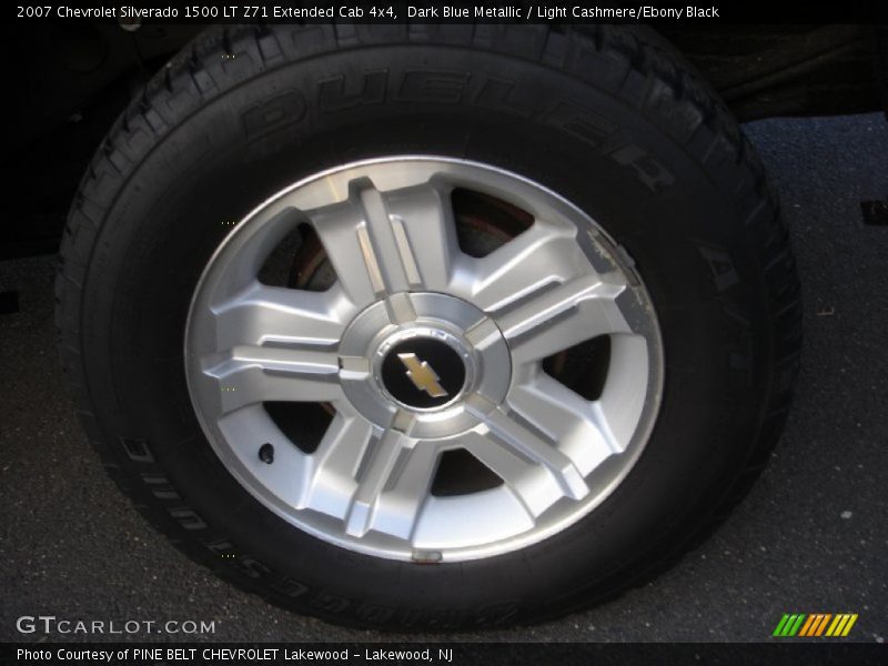 Dark Blue Metallic / Light Cashmere/Ebony Black 2007 Chevrolet Silverado 1500 LT Z71 Extended Cab 4x4