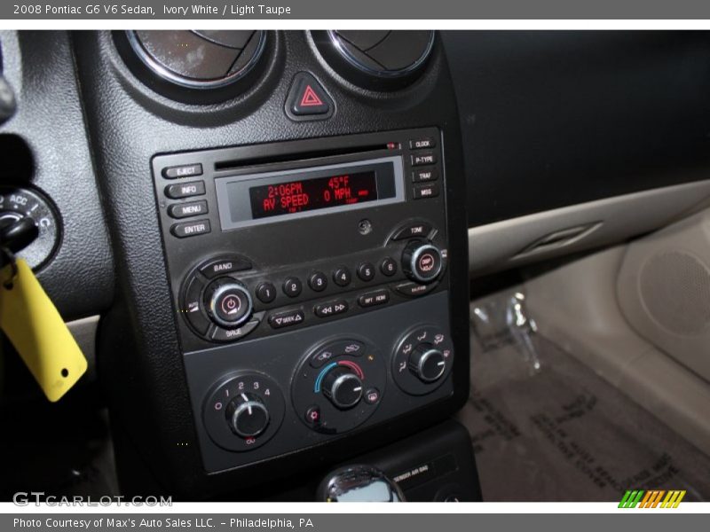 Ivory White / Light Taupe 2008 Pontiac G6 V6 Sedan