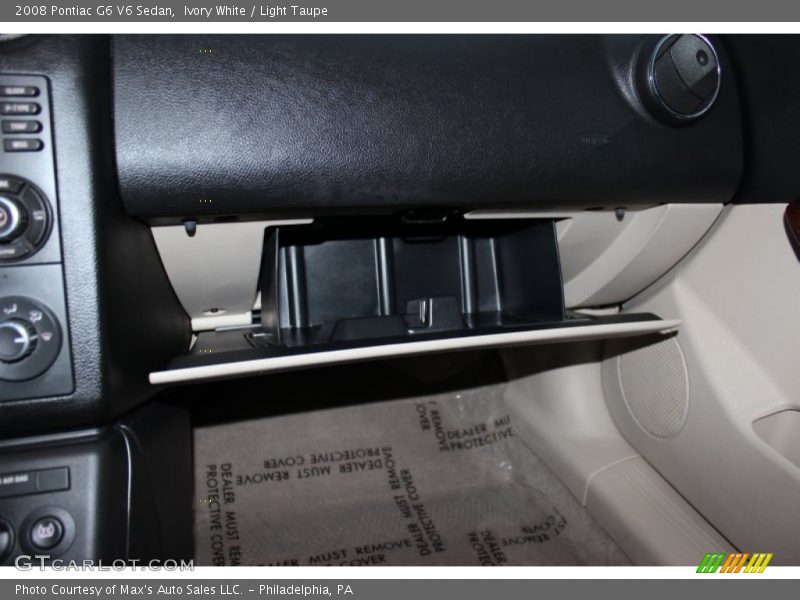 Ivory White / Light Taupe 2008 Pontiac G6 V6 Sedan
