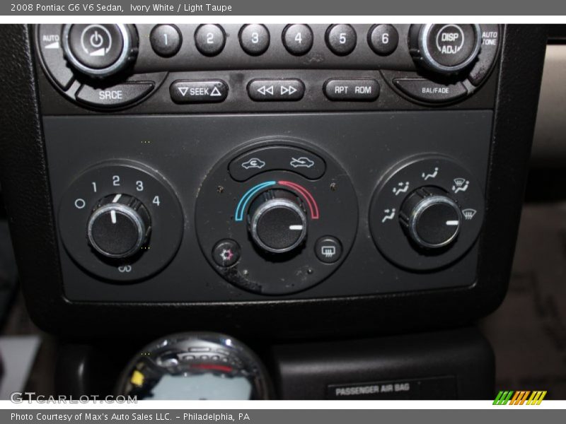 Ivory White / Light Taupe 2008 Pontiac G6 V6 Sedan
