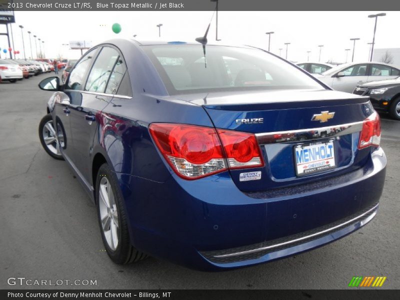 Blue Topaz Metallic / Jet Black 2013 Chevrolet Cruze LT/RS