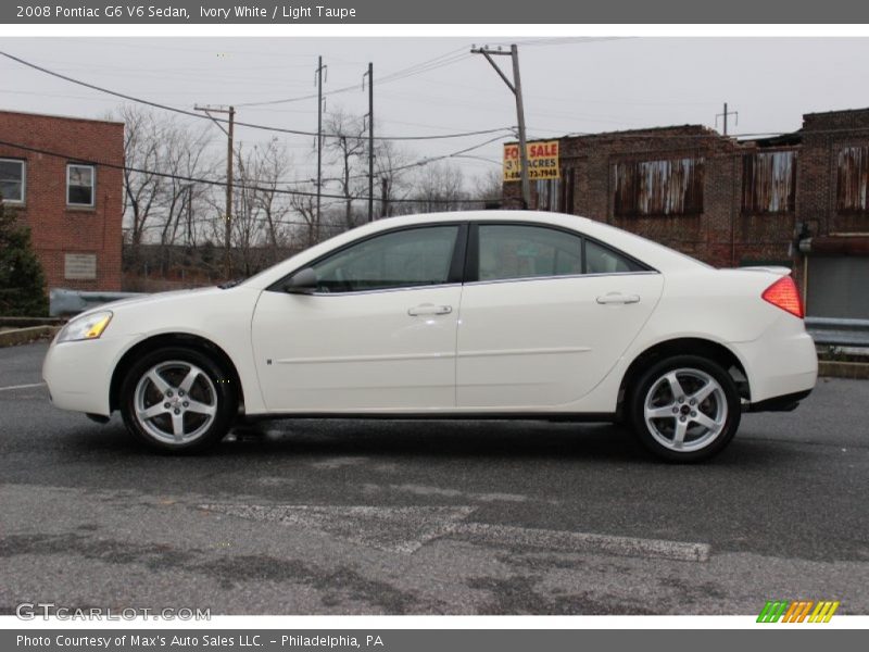 Ivory White / Light Taupe 2008 Pontiac G6 V6 Sedan