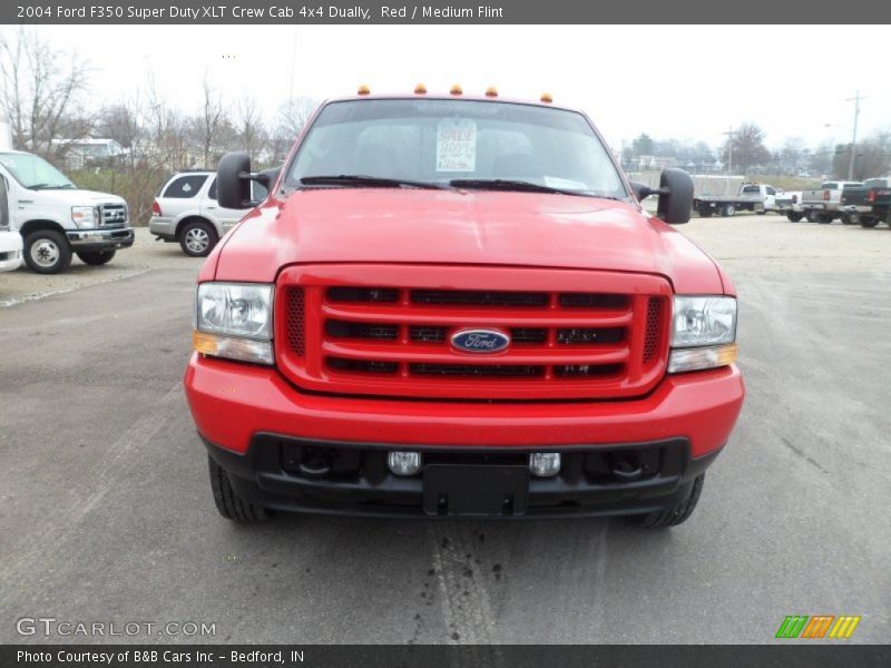 Red / Medium Flint 2004 Ford F350 Super Duty XLT Crew Cab 4x4 Dually