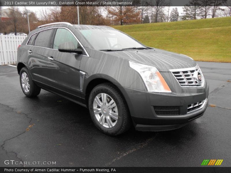 Evolution Green Metallic / Shale/Brownstone 2013 Cadillac SRX Luxury FWD