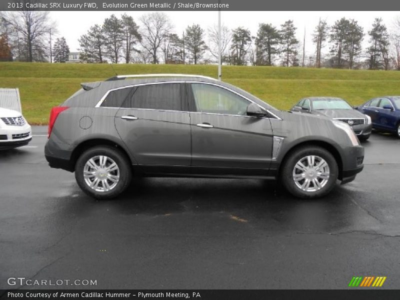 Evolution Green Metallic / Shale/Brownstone 2013 Cadillac SRX Luxury FWD