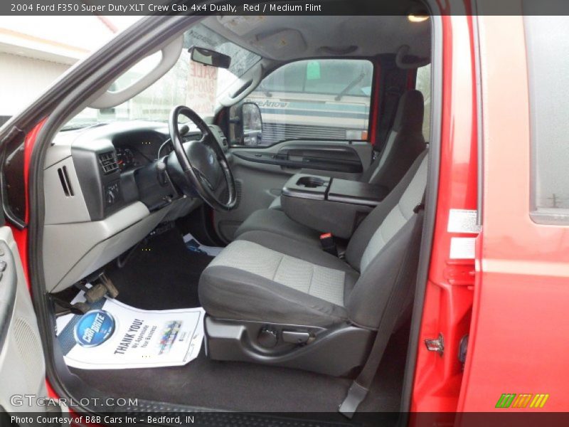 Red / Medium Flint 2004 Ford F350 Super Duty XLT Crew Cab 4x4 Dually