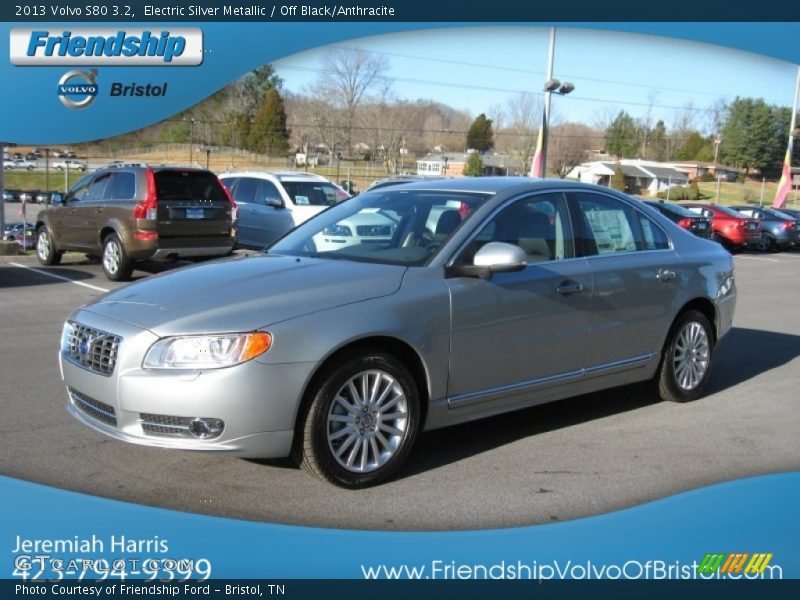 Electric Silver Metallic / Off Black/Anthracite 2013 Volvo S80 3.2