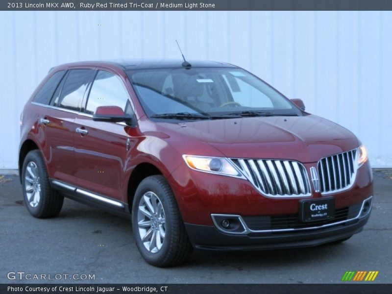 Ruby Red Tinted Tri-Coat / Medium Light Stone 2013 Lincoln MKX AWD