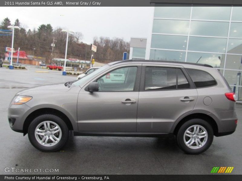 Mineral Gray / Gray 2011 Hyundai Santa Fe GLS AWD