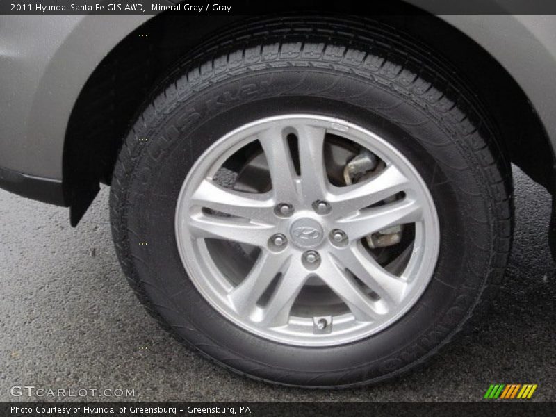Mineral Gray / Gray 2011 Hyundai Santa Fe GLS AWD