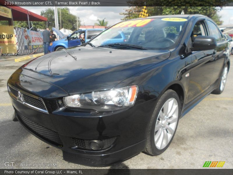 Tarmac Black Pearl / Black 2010 Mitsubishi Lancer GTS