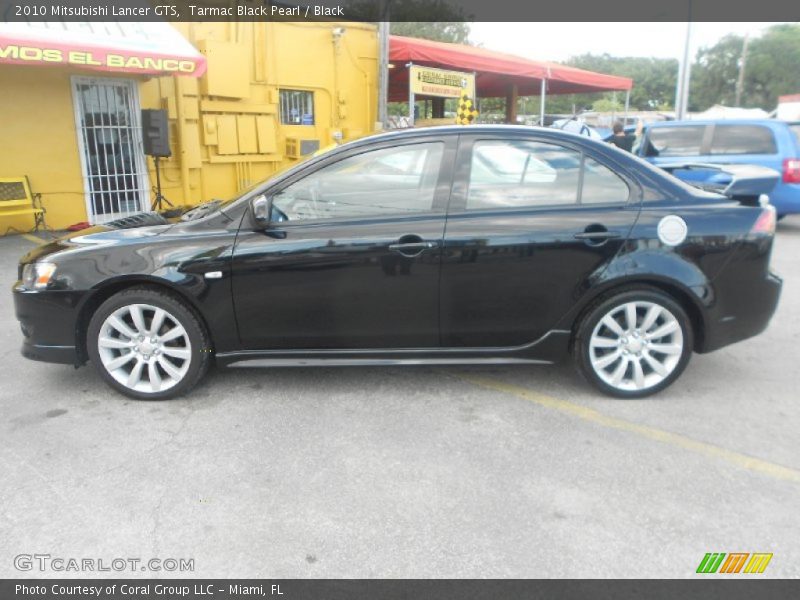 Tarmac Black Pearl / Black 2010 Mitsubishi Lancer GTS