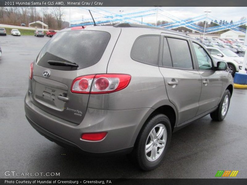 Mineral Gray / Gray 2011 Hyundai Santa Fe GLS AWD