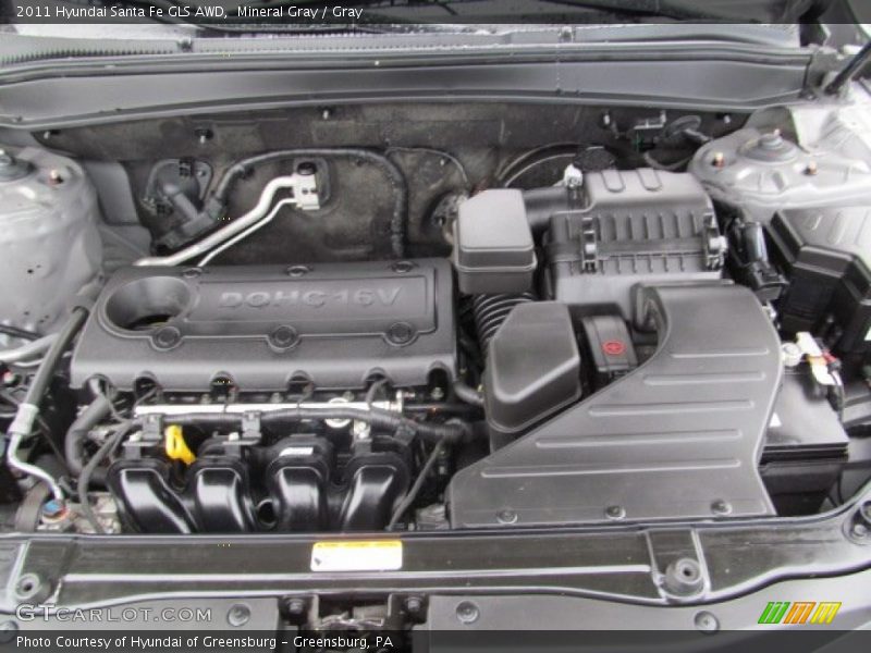 Mineral Gray / Gray 2011 Hyundai Santa Fe GLS AWD