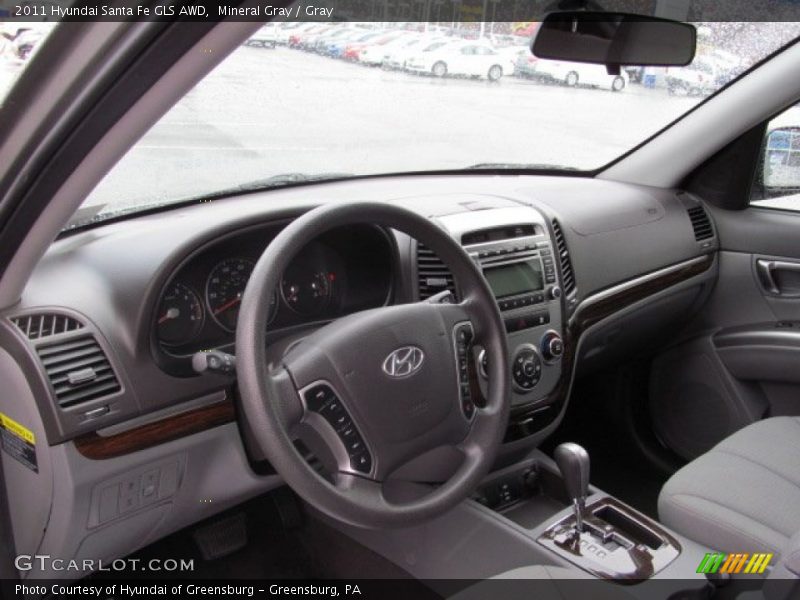 Mineral Gray / Gray 2011 Hyundai Santa Fe GLS AWD