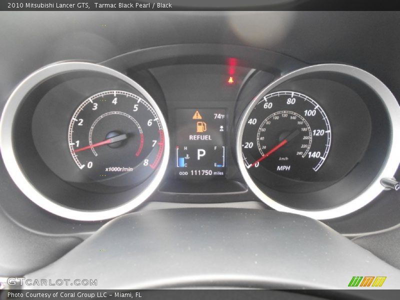 Tarmac Black Pearl / Black 2010 Mitsubishi Lancer GTS
