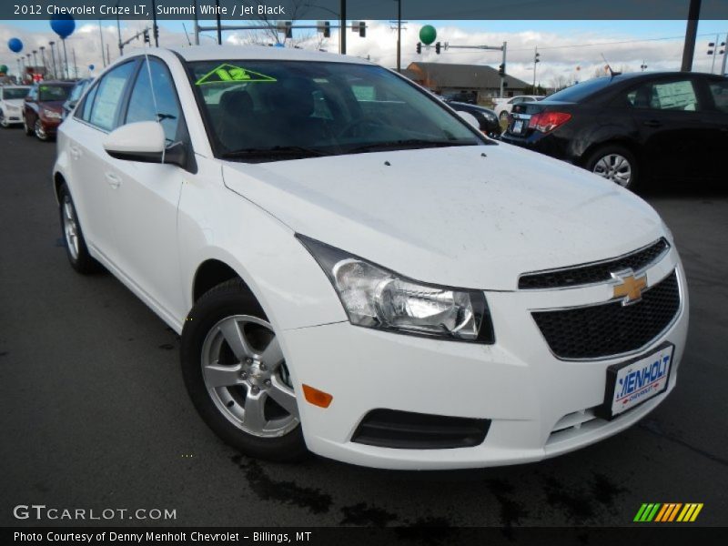 Summit White / Jet Black 2012 Chevrolet Cruze LT