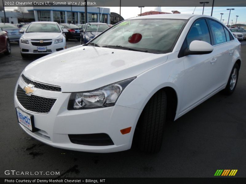 Summit White / Jet Black 2012 Chevrolet Cruze LT
