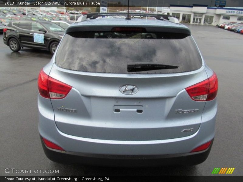 Aurora Blue / Taupe 2013 Hyundai Tucson GLS AWD