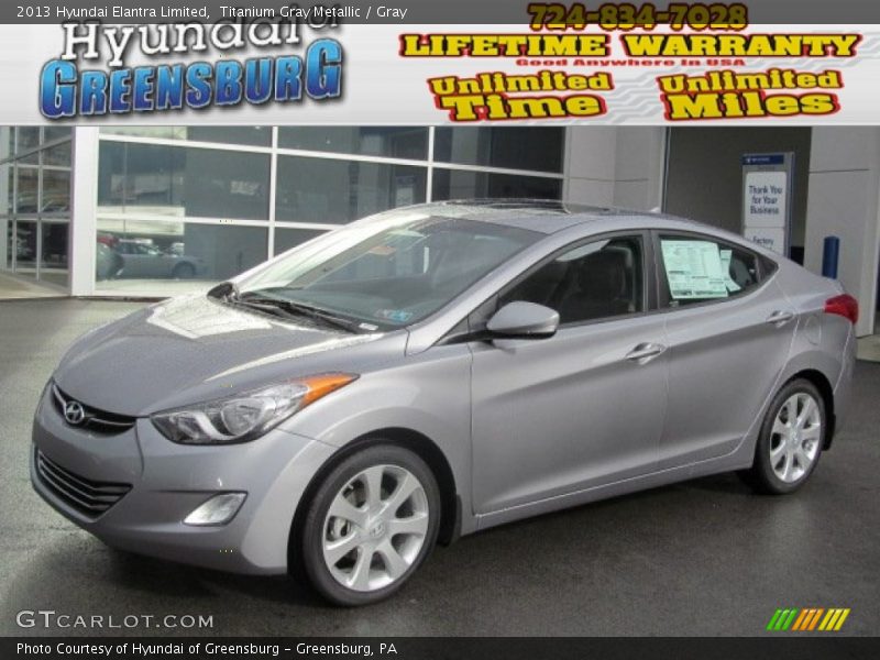 Titanium Gray Metallic / Gray 2013 Hyundai Elantra Limited