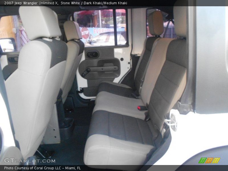 Stone White / Dark Khaki/Medium Khaki 2007 Jeep Wrangler Unlimited X