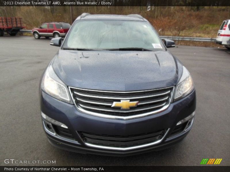 Atlantis Blue Metallic / Ebony 2013 Chevrolet Traverse LT AWD