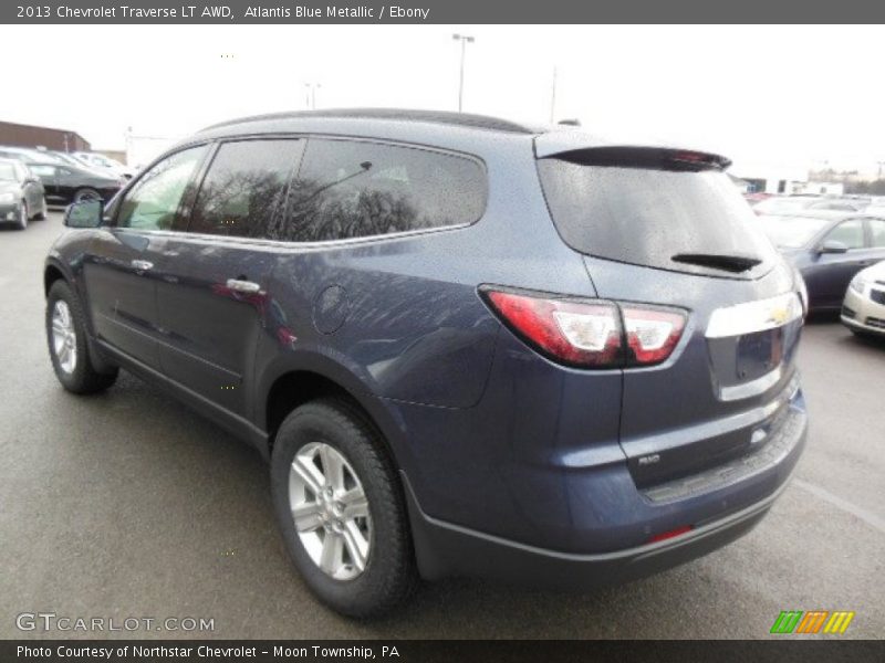 Atlantis Blue Metallic / Ebony 2013 Chevrolet Traverse LT AWD