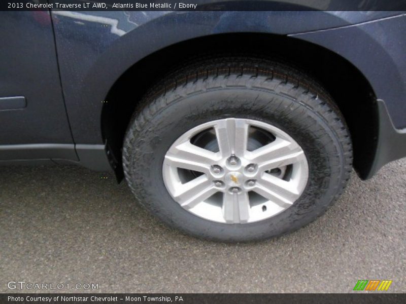 Atlantis Blue Metallic / Ebony 2013 Chevrolet Traverse LT AWD