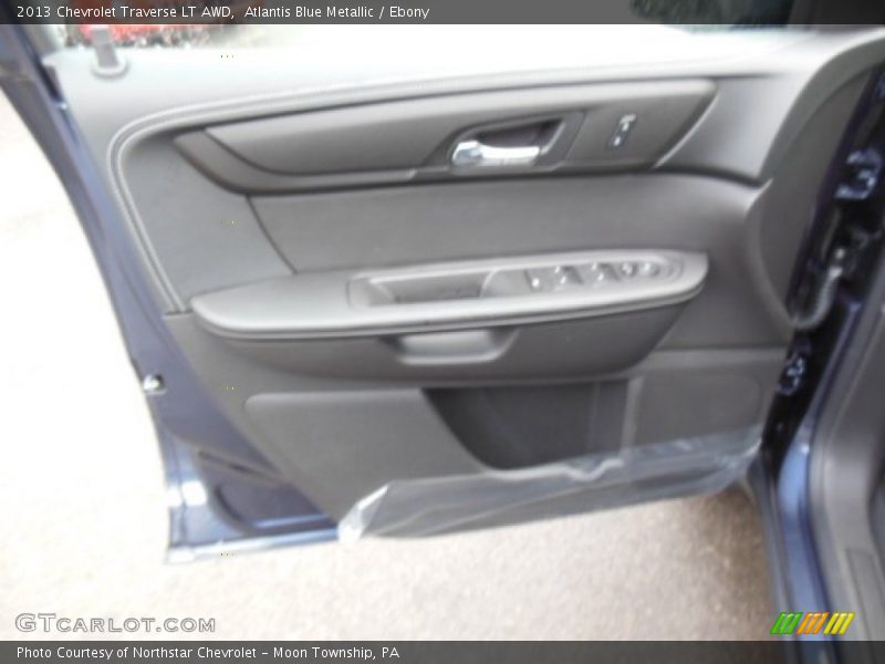 Atlantis Blue Metallic / Ebony 2013 Chevrolet Traverse LT AWD