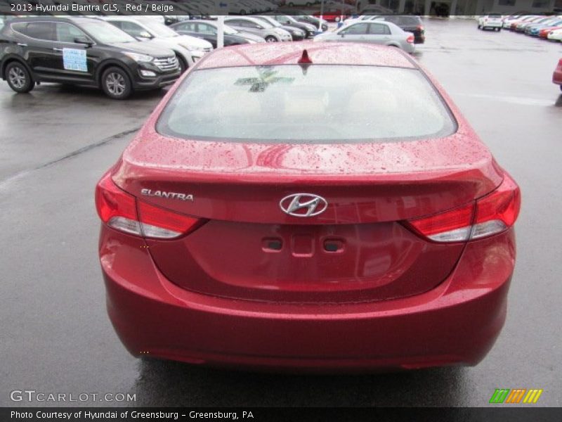 Red / Beige 2013 Hyundai Elantra GLS