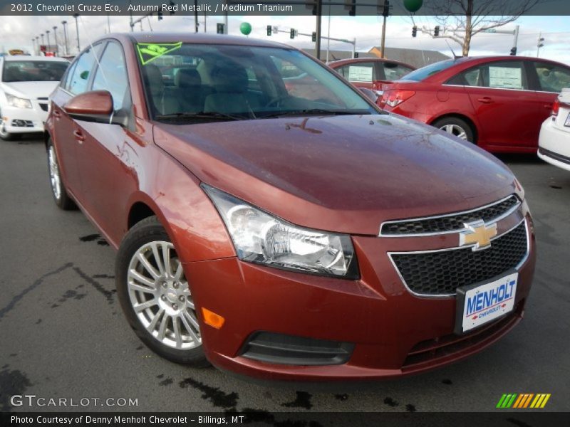 Autumn Red Metallic / Medium Titanium 2012 Chevrolet Cruze Eco