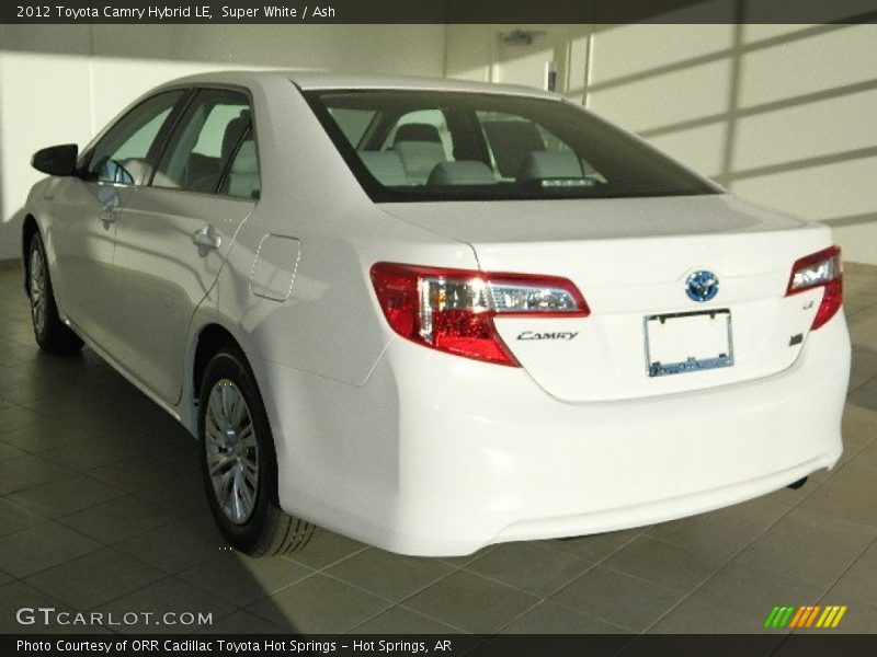 Super White / Ash 2012 Toyota Camry Hybrid LE
