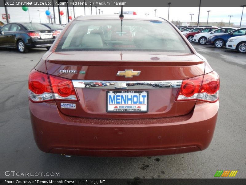 Autumn Red Metallic / Medium Titanium 2012 Chevrolet Cruze Eco