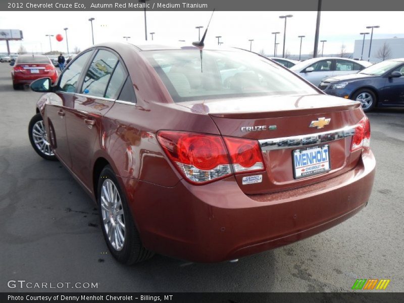 Autumn Red Metallic / Medium Titanium 2012 Chevrolet Cruze Eco