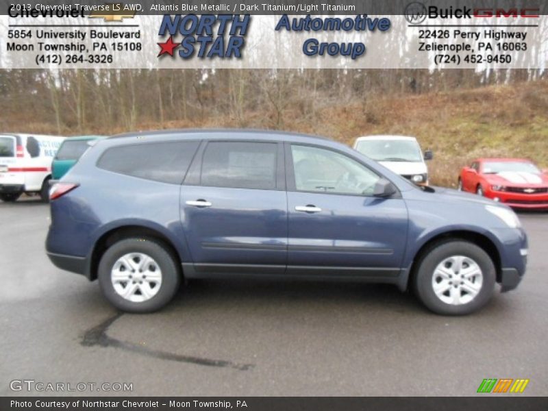 Atlantis Blue Metallic / Dark Titanium/Light Titanium 2013 Chevrolet Traverse LS AWD
