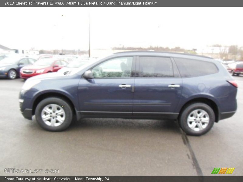 Atlantis Blue Metallic / Dark Titanium/Light Titanium 2013 Chevrolet Traverse LS AWD
