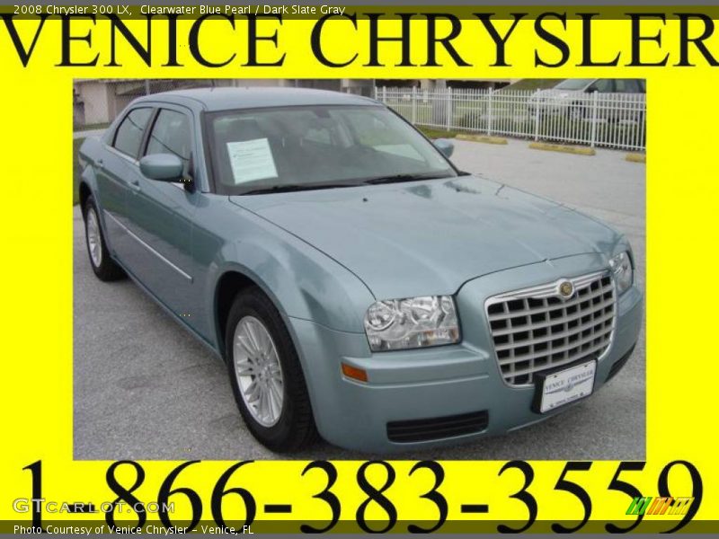 Clearwater Blue Pearl / Dark Slate Gray 2008 Chrysler 300 LX