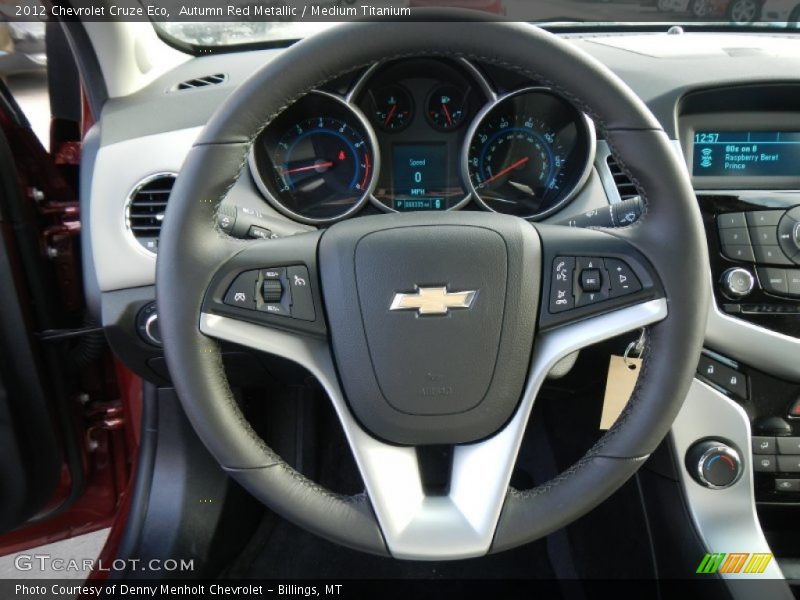 Autumn Red Metallic / Medium Titanium 2012 Chevrolet Cruze Eco