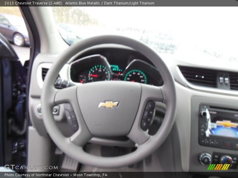 Atlantis Blue Metallic / Dark Titanium/Light Titanium 2013 Chevrolet Traverse LS AWD