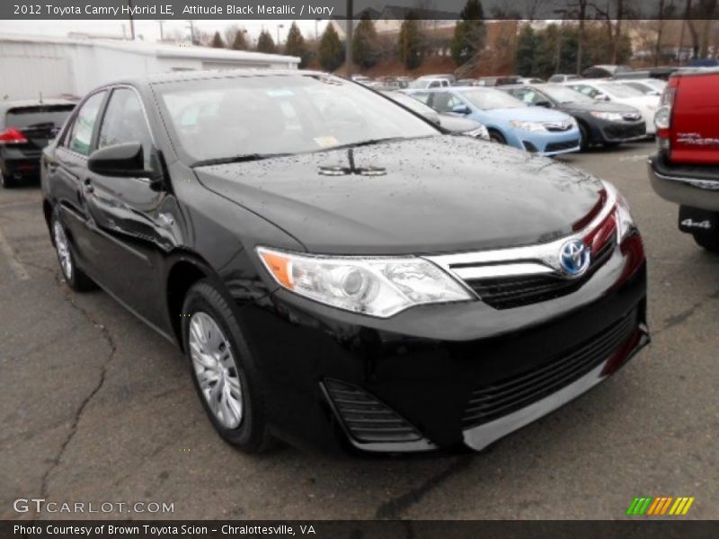 Attitude Black Metallic / Ivory 2012 Toyota Camry Hybrid LE