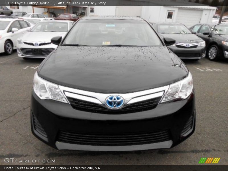 Attitude Black Metallic / Ivory 2012 Toyota Camry Hybrid LE