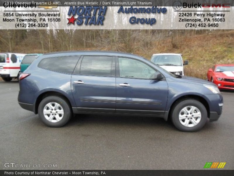 Atlantis Blue Metallic / Dark Titanium/Light Titanium 2013 Chevrolet Traverse LS AWD