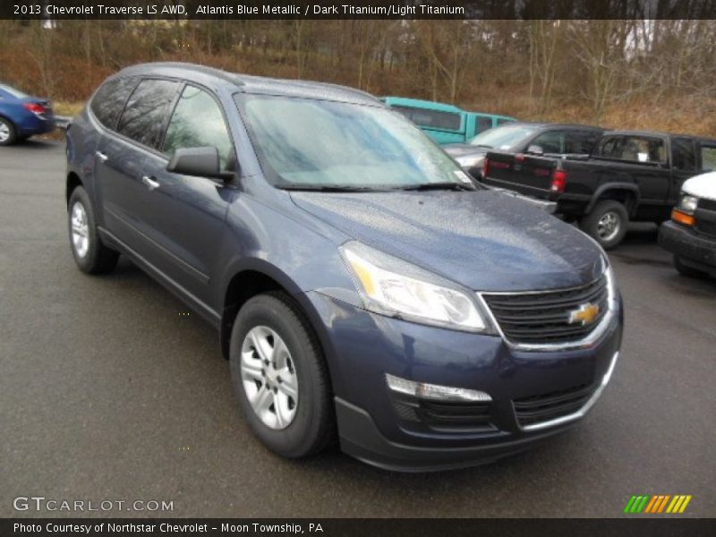 Atlantis Blue Metallic / Dark Titanium/Light Titanium 2013 Chevrolet Traverse LS AWD