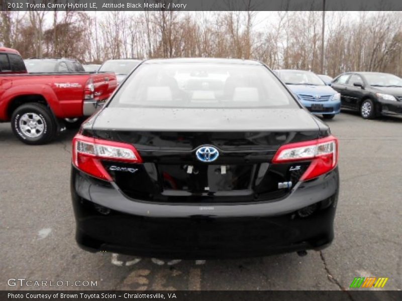Attitude Black Metallic / Ivory 2012 Toyota Camry Hybrid LE
