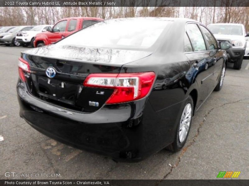 Attitude Black Metallic / Ivory 2012 Toyota Camry Hybrid LE