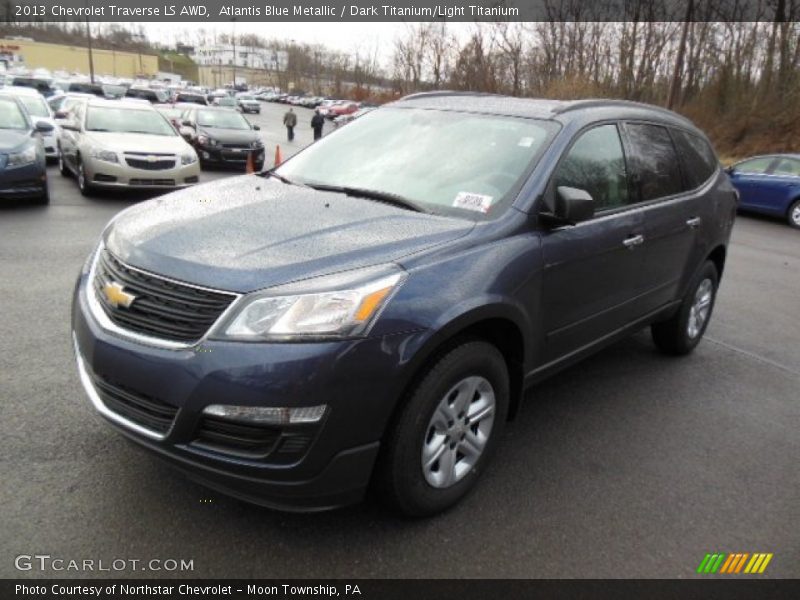 Atlantis Blue Metallic / Dark Titanium/Light Titanium 2013 Chevrolet Traverse LS AWD