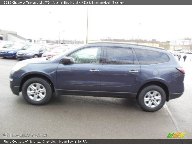 Atlantis Blue Metallic / Dark Titanium/Light Titanium 2013 Chevrolet Traverse LS AWD