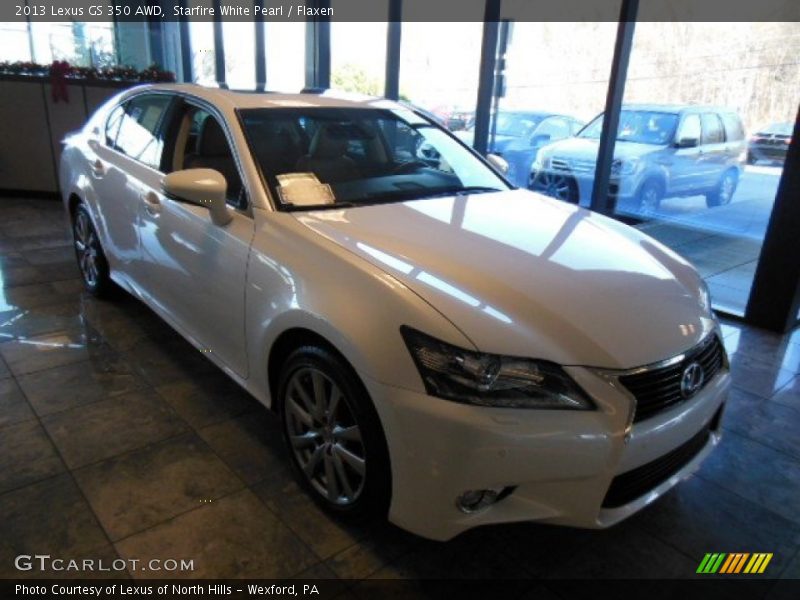 Starfire White Pearl / Flaxen 2013 Lexus GS 350 AWD