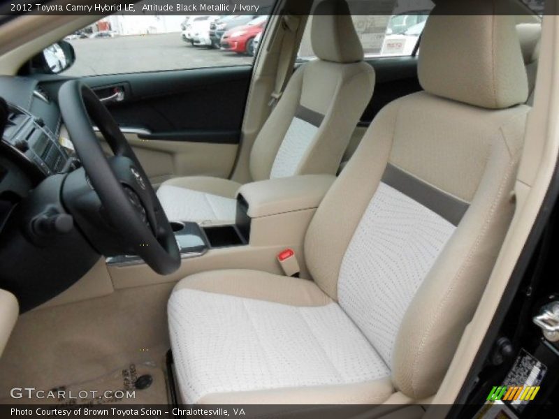 Front Seat of 2012 Camry Hybrid LE