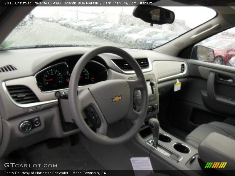 Atlantis Blue Metallic / Dark Titanium/Light Titanium 2013 Chevrolet Traverse LS AWD